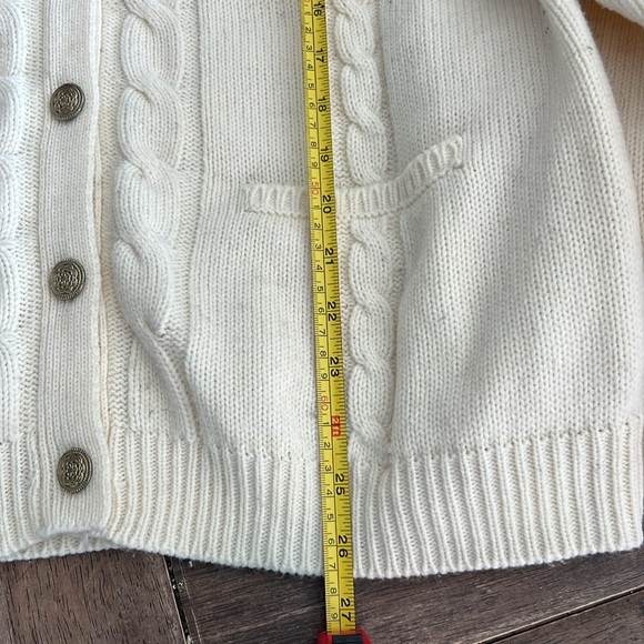 Vintage Bobbie Brooks Off White / Vanilla Heavyweight Cardigan Sweater - Picture 7 of 7